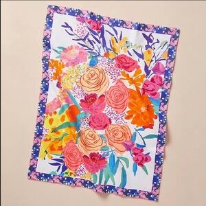 NWT ANTHROPOLOGIE Paint + Petal Dish Towel Floral Bridgette Thornton Cottagecore